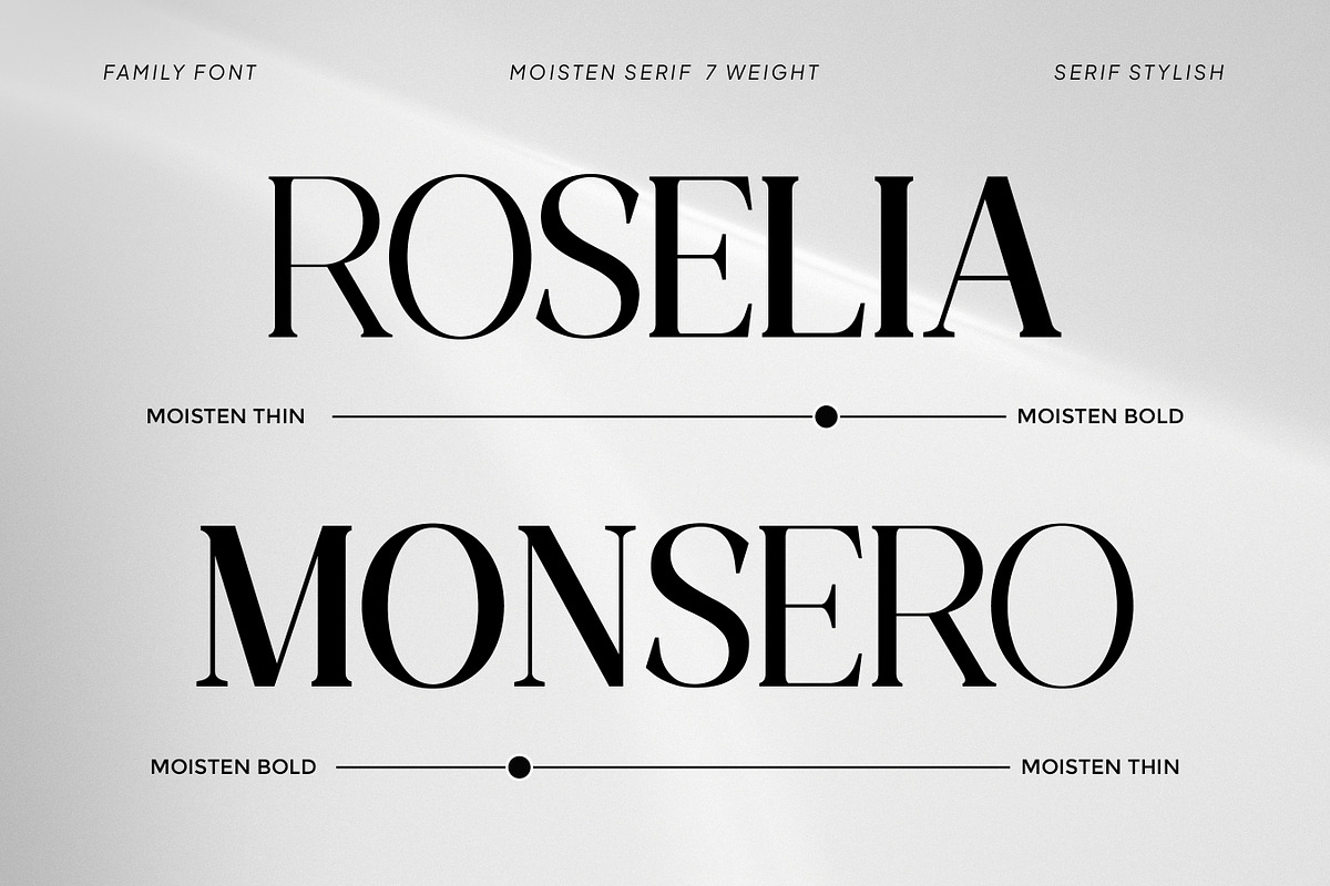 Moisten - Elegant Serif Family Font, a Serif Font by Flawless And Co (Photo 5 of 10)