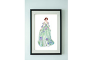 Pastel green dress princess fashion, a Person Illustration by tranyenhanu (Thumbnail 2 of 3)