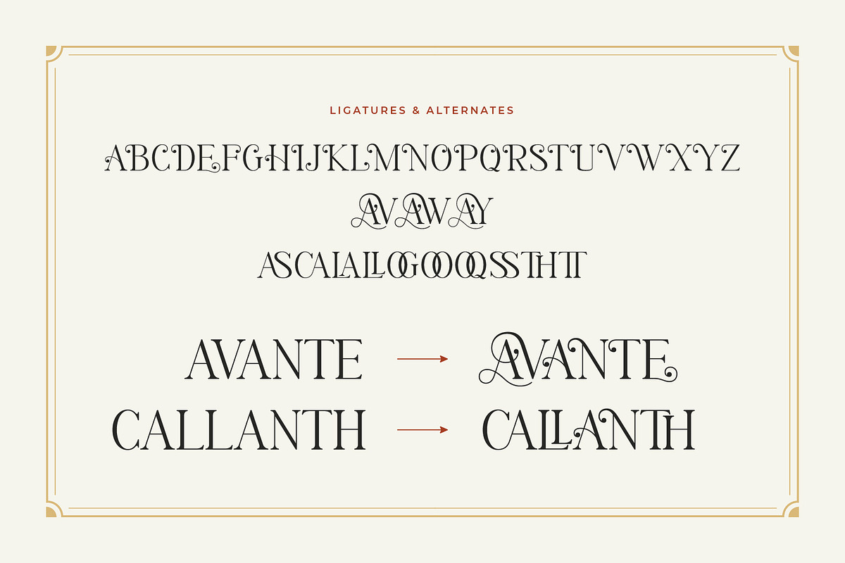 Avante - Modern Classy Font, a Serif Font by Aqeel_Art (Photo 7 of 8)