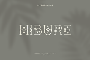 Hibure - Modern Artdeco Typeface, a Serif Font by Letterna