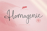 Homogenic - Script Font, a Script Font by HIRO.std (Thumbnail 1 of 14)