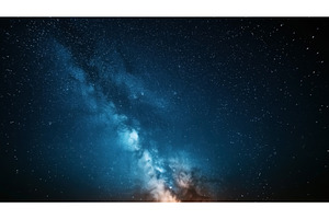 Night Sky With Milky Way Galaxy And