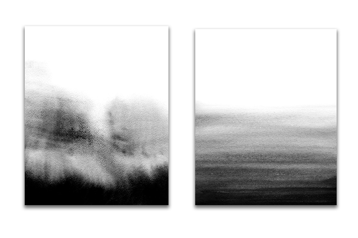 Black to gray ombre watercolor, a Texture Graphic by GraphicRain (Photo 6 of 6)