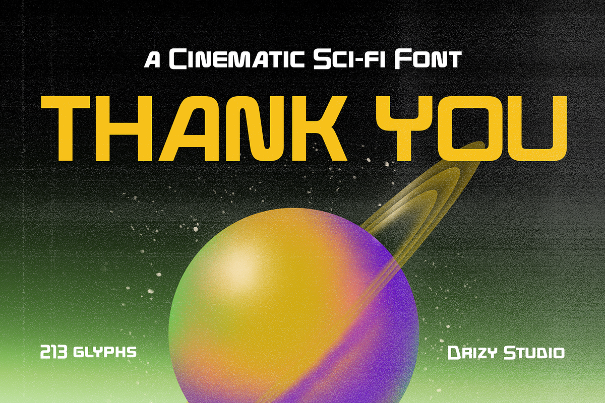 Ampela – Cinematic Sci-Fi Font, a Sans Serif Font by Drizy (Photo 8 of 8)
