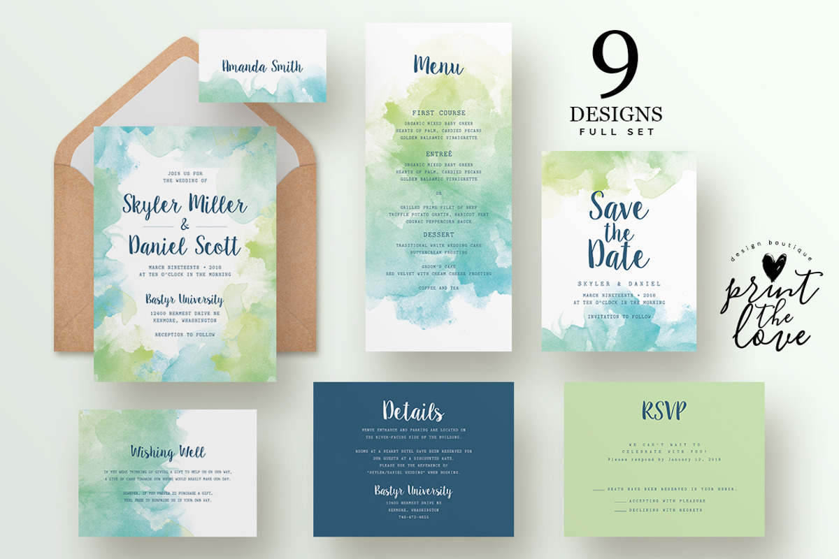 Wedding Invitation Suite - Skyler, an Invitation Template by Print The Love Boutique (Photo 2 of 4)