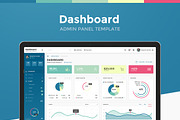 Dashboard Admin Panel PSD Template, an UI Kit Template by laaqiq (Thumbnail 1 of 14)