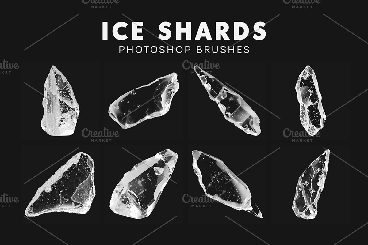 20 Ice Shards Brushes, a Brush Add-On by AB-TheDesigner (Photo 2 of 4)