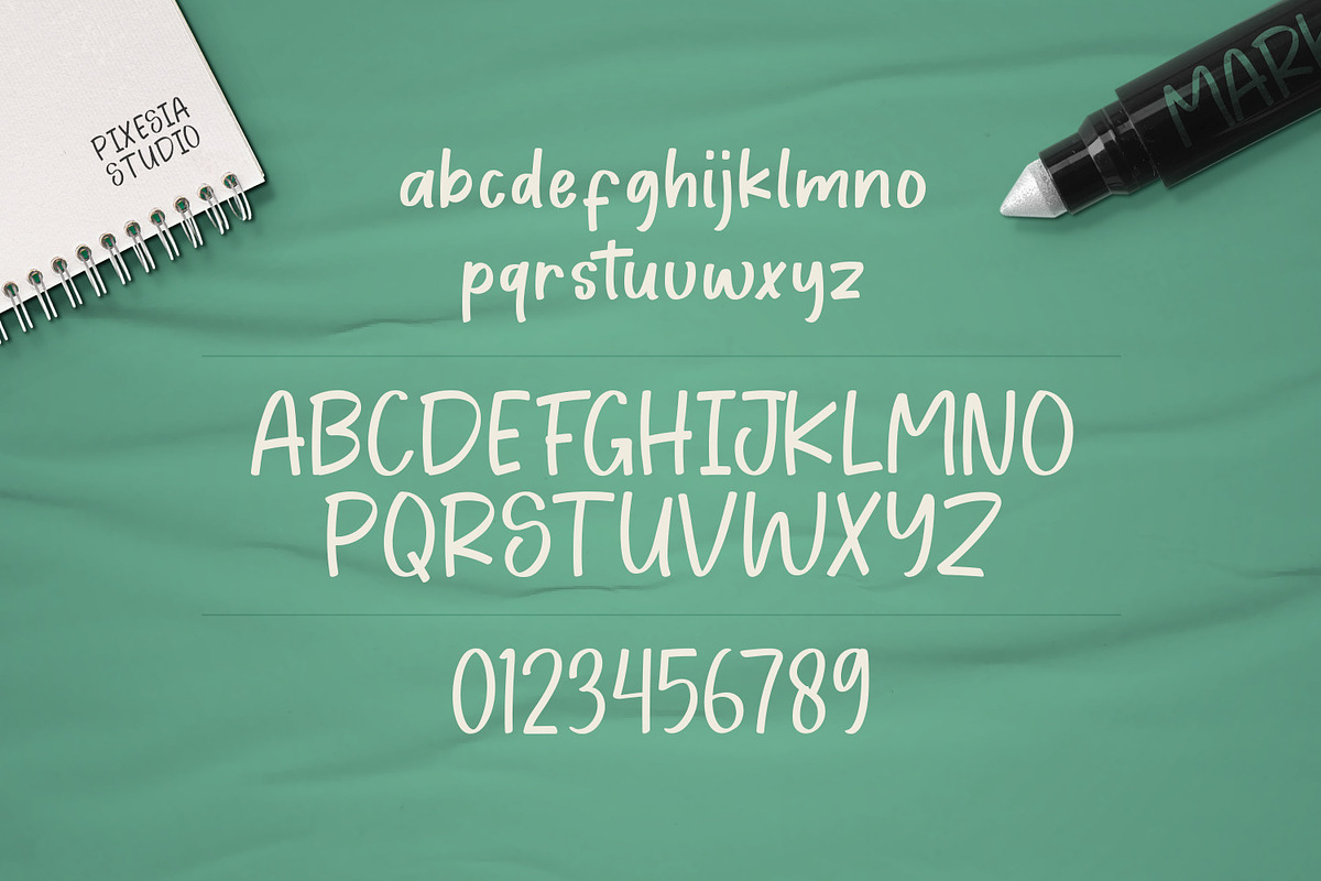 Blank Notes Handwritten Marker Font, a Font by Pixesia Studio (Photo 13 of 15)