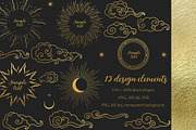 Frames with clouds, Sun and Moon, an Object Graphic by Nadia Murash (Thumbnail 4 of 6)