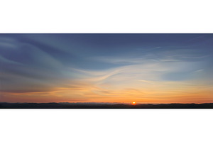 Cloudy sunset sky background, an Illustration by art PVP - market