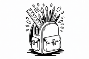 Child school bag line art symbol, an Illustration by Amazin_art (Thumbnail 3 of 11)