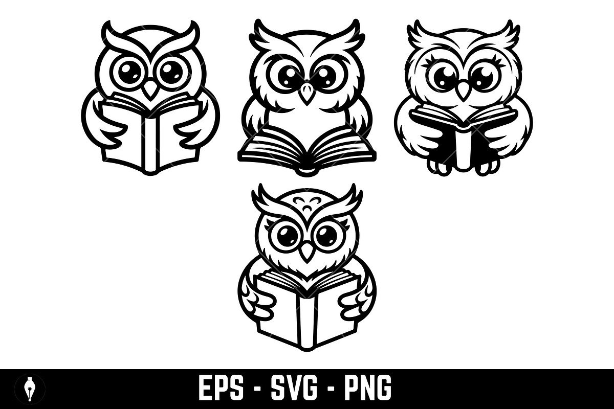 Cute wise owl mascot, an Animal Illustration by Vectorhight (Photo 1 of 3)