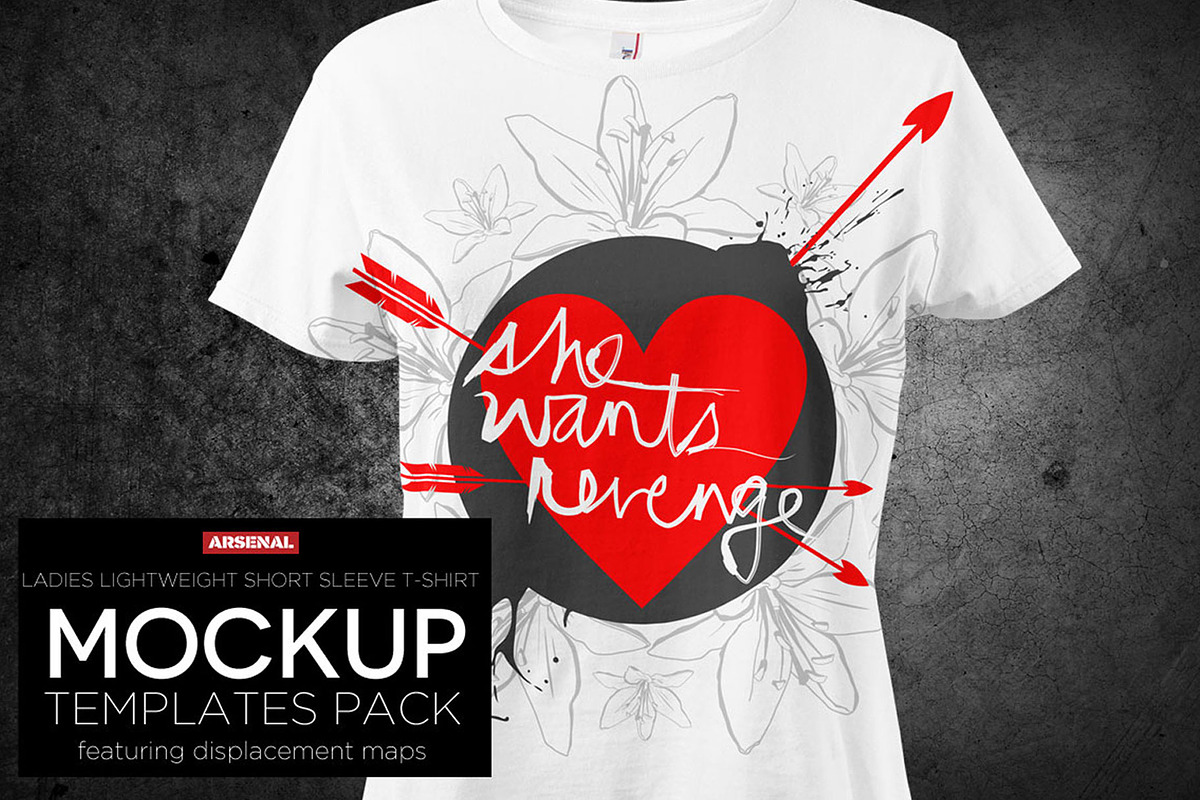 Ladies Lightweight T-Shirt Mockups, a Shirt Mockup by Go Media's Arsenal (Photo 1 of 6)