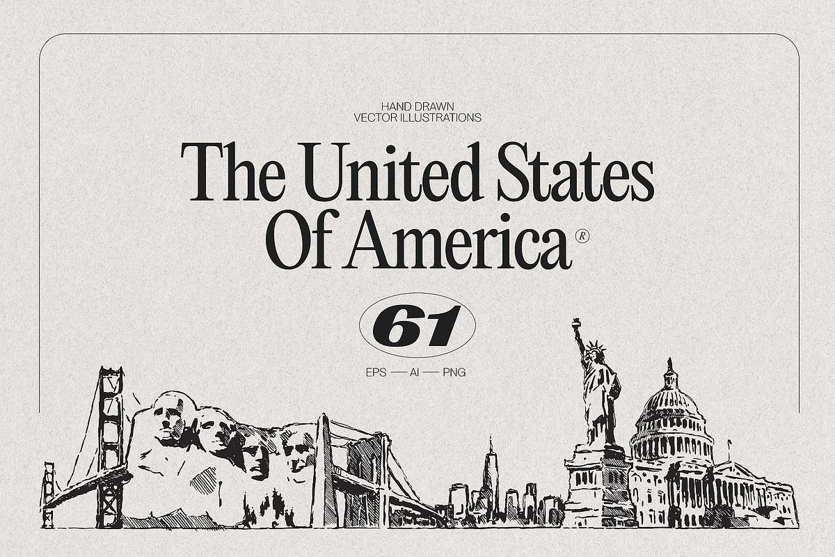City skylines of the The USA, a Work Illustration by TheMountBirdStudio (Photo 1 of 9)