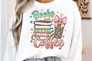 Books And Coffee PNG Sublimation Des, an Illustration by Libby Wishes (Thumbnail 2 of 6)