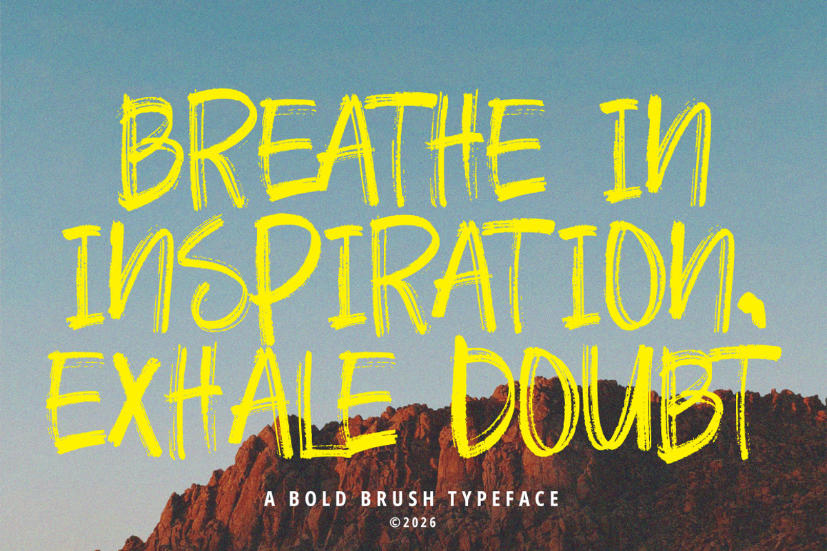 Real Flores – Bold Brush, a Handwritten Font by tebaltipislab (Photo 4 of 10)