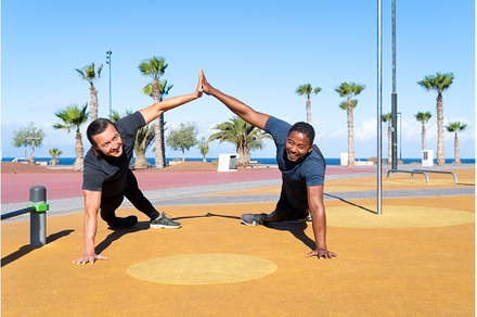 Sport workout of caoucasian and, a Sports & Recreation Photo by Neirfy