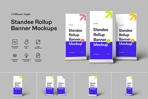 Standee Rollup Banner Mockups