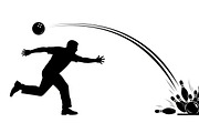 Dynamic bowling player silhouette, an Illustration by Amazin_art (Thumbnail 23 of 31)