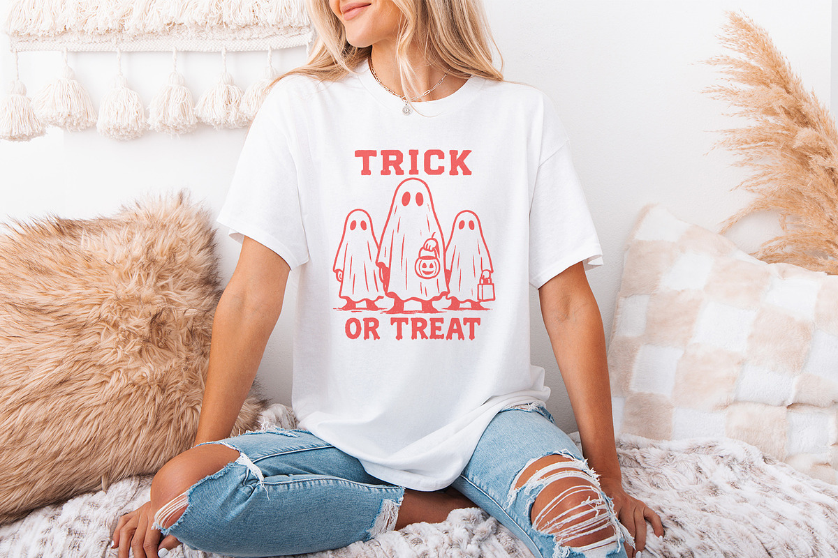 Trick Or Treat Retro Ghost PNG, an Illustration by SharpMarketplace (Photo 3 of 9)