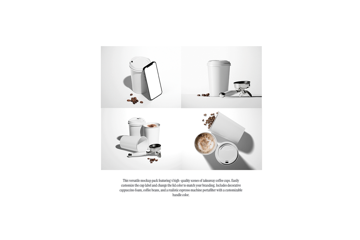 Coffee Cups Mockup Set, a Cups & Container Mockup by Creo.pt (Photo 2 of 6)