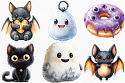 Watercolor Crochet Halloween Clipart, an Illustration by Canvas Craft (Thumbnail 2 of 8)