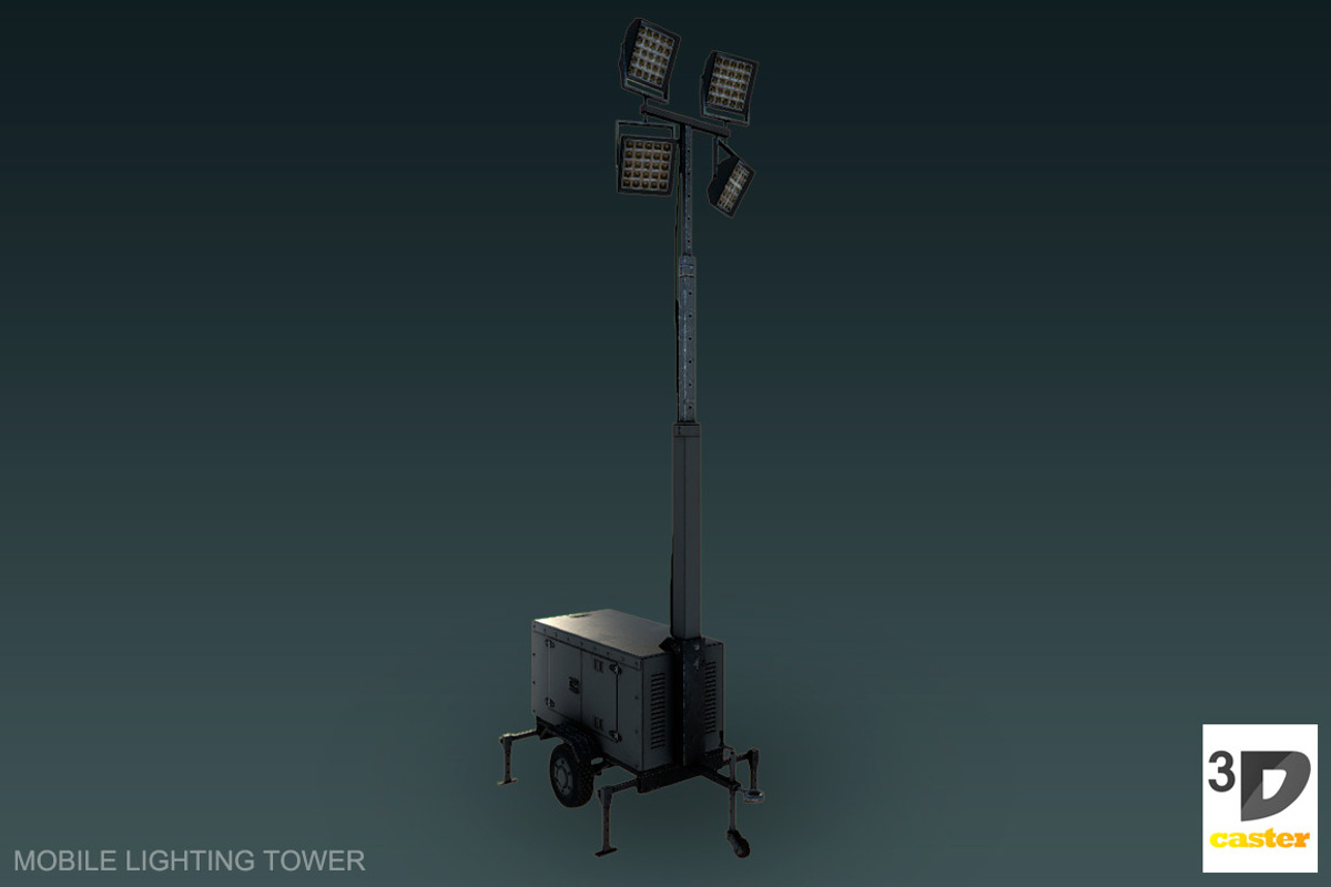 Mobile Lighting Tower, a Cars & Vehicle 3D Model by 3DCaster (Photo 5 of 6)