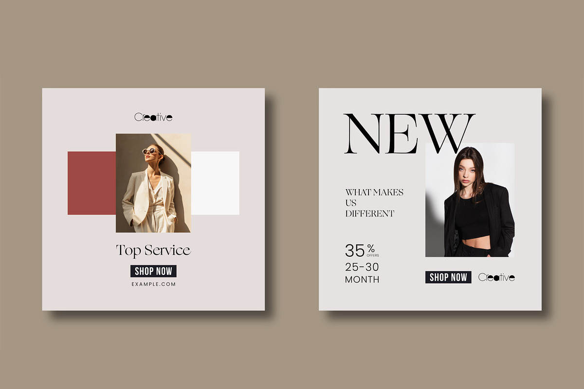 Minimal Fashion Social Media Post, a Social Media Template by MightyDesign (Photo 4 of 8)