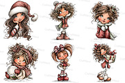 Whimsical Christmas girl, an Illustration by Craft Nest (Thumbnail 4 of 8)