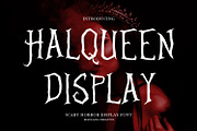 Halqueen Horror Display Font, a Handwritten Font by Maulana Creative (Thumbnail 1 of 7)