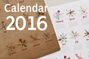 Fresh Flower Calendar for 2016., a Decorative Illustration by Feday (Thumbnail 1 of 4)