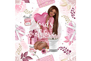 Love digital paper, Valentine's Day, a Pattern Graphic by Collart Studio (Thumbnail 7 of 9)