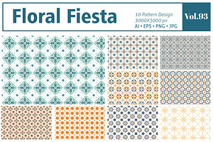 Floral Fiesta Pattern, a Pattern Graphic by MSG Studio