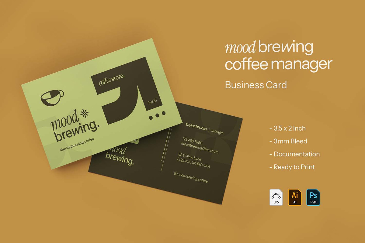 Coffee Manager - Business Card, a Business Card Template by VUNIRA (Photo 1 of 3)