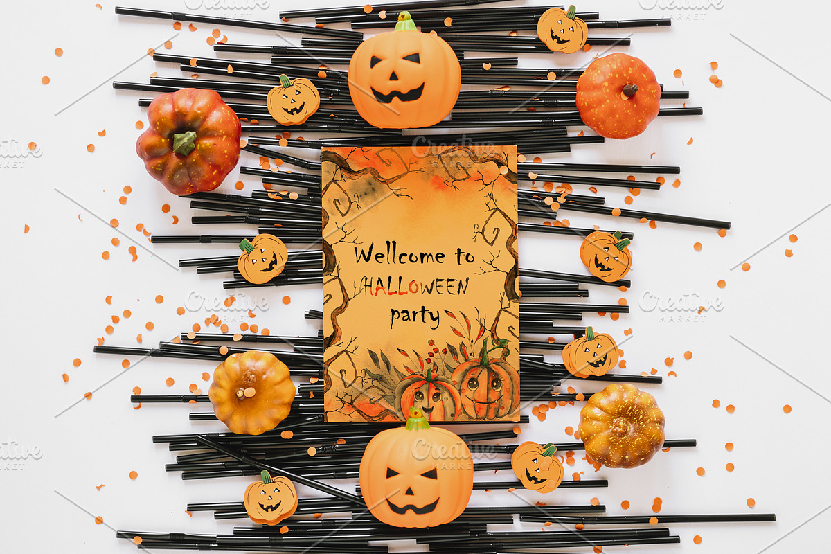Halloween party. Watercolor set, an Object Graphic by Ana-Sakuta (Photo 12 of 14)