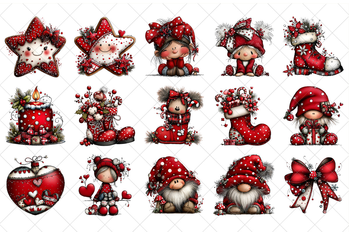 Whimsical Santa Claus Clipart PNG, an Illustration by SinaCreation (Photo 2 of 7)
