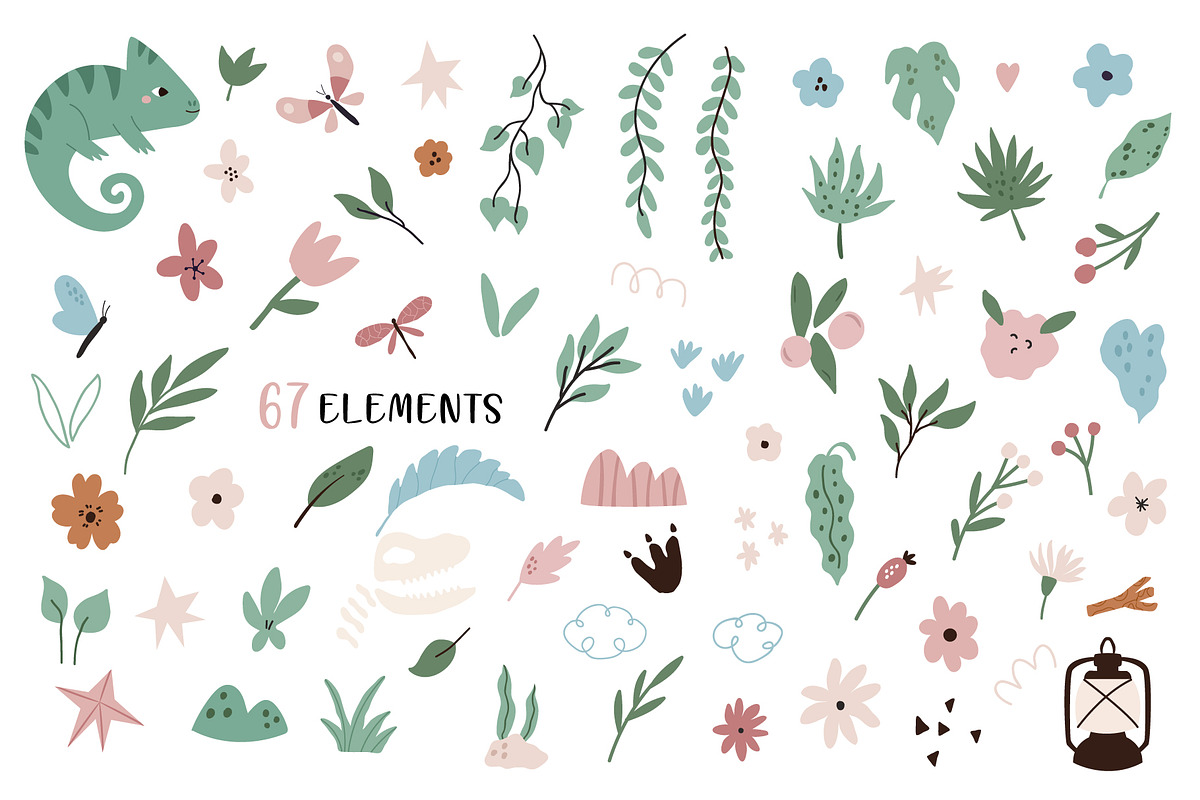 Cute Girl Explorers & Funny Dinos, an Illustration by danceyourlife (Photo 8 of 11)