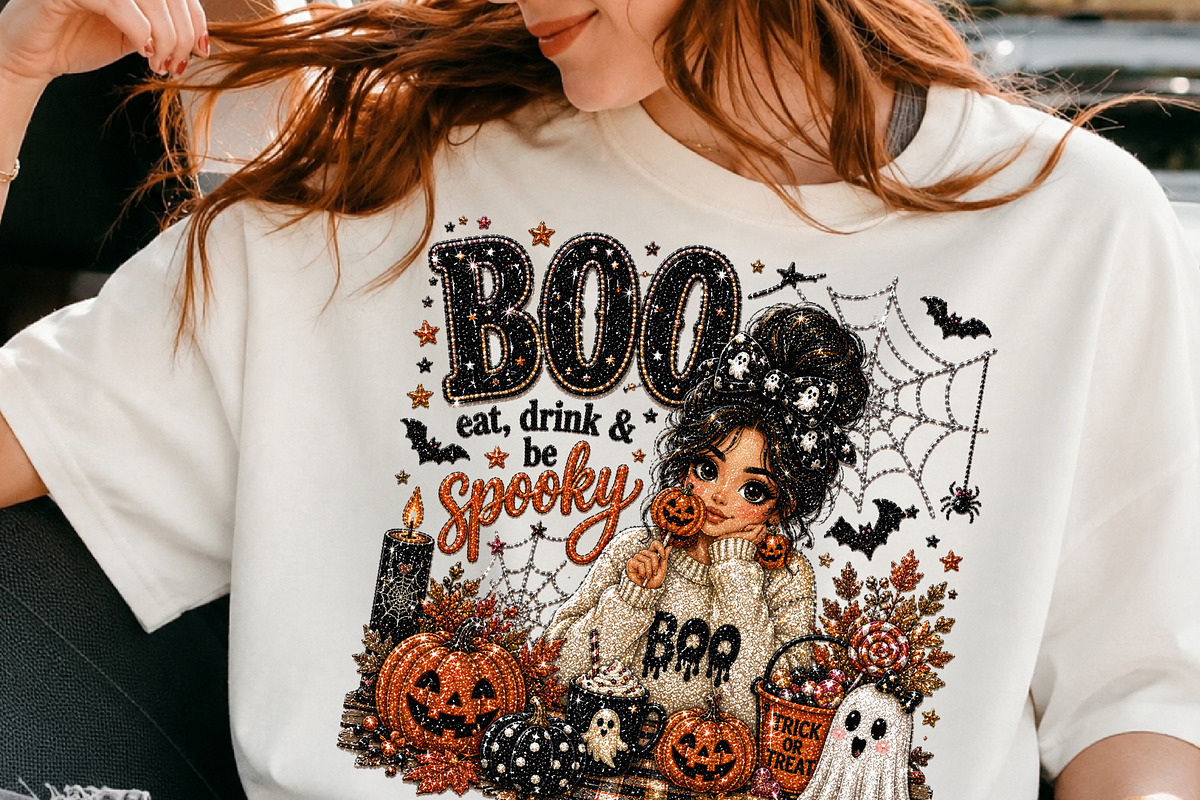 Halloween Boo Girl Glitter SpookyPNG, an Object Illustration by DreamCafeArt (Photo 3 of 6)