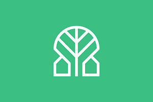 modern tree house residential logo, a Branding & Logo Template by Rasagama Studio