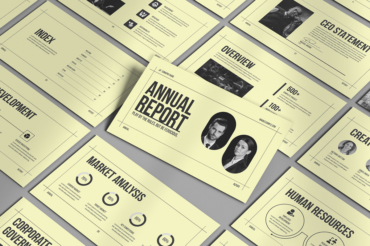 Annual Report Presentation, a Presentation Template by Mighty-Slide (Photo 1 of 6)
