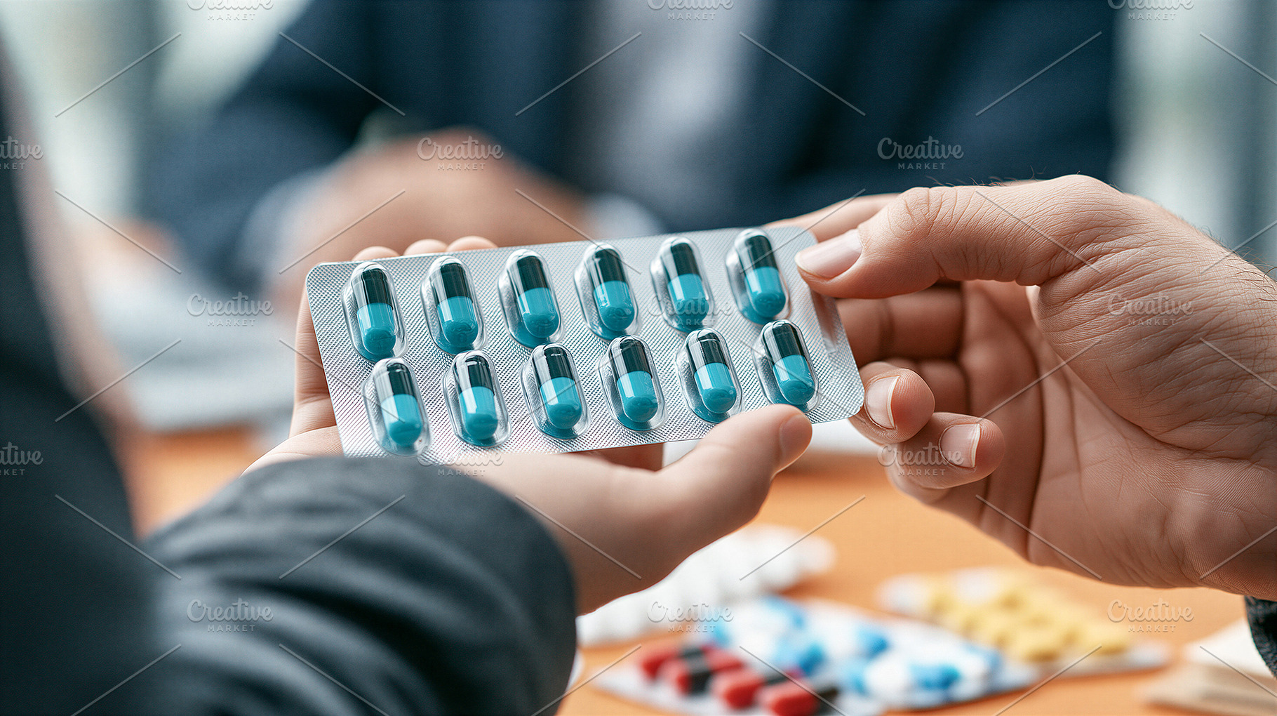 Person holding blister pack, a Health & Medical Photo by 7DesignLab