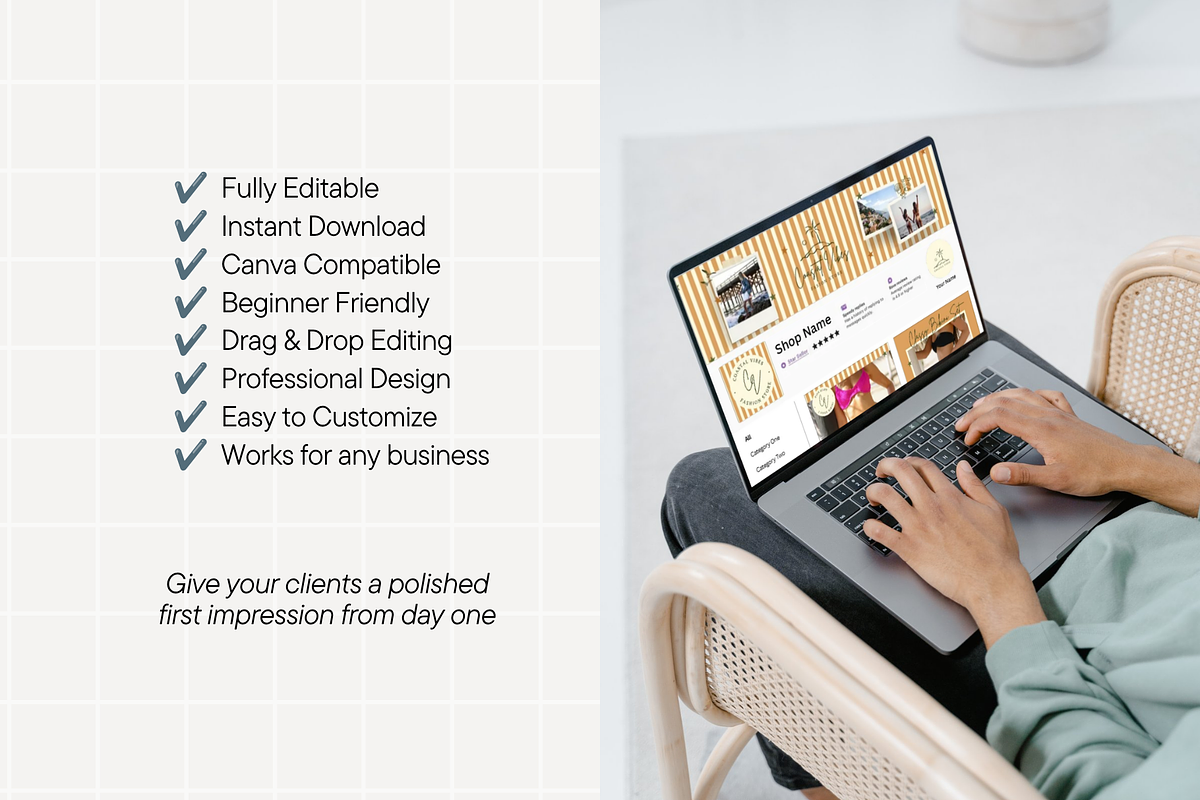 Coastal Etsy Shop Kit Template, a Branding & Logo Template by Anna Design Studio (Photo 8 of 8)