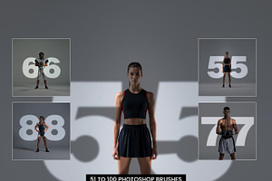 50 Number Shadow Brushes 51-100