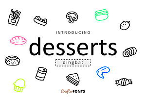 Desserts Doodle Dingbat