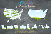 52 Canva Frames of USA States & USA, a Templates & Theme by Adalin Shop (Thumbnail 1 of 8)