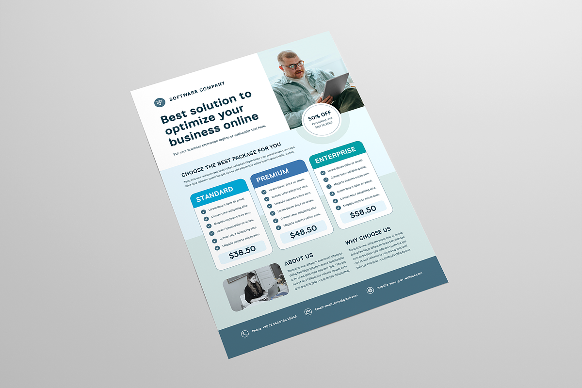 Price Table Flyer Template, a Flyer Template by Leaflove
