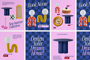 Interior Design Instagram Templates, a Social Media Template by GAZINEOGRAPHIC (Thumbnail 2 of 6)