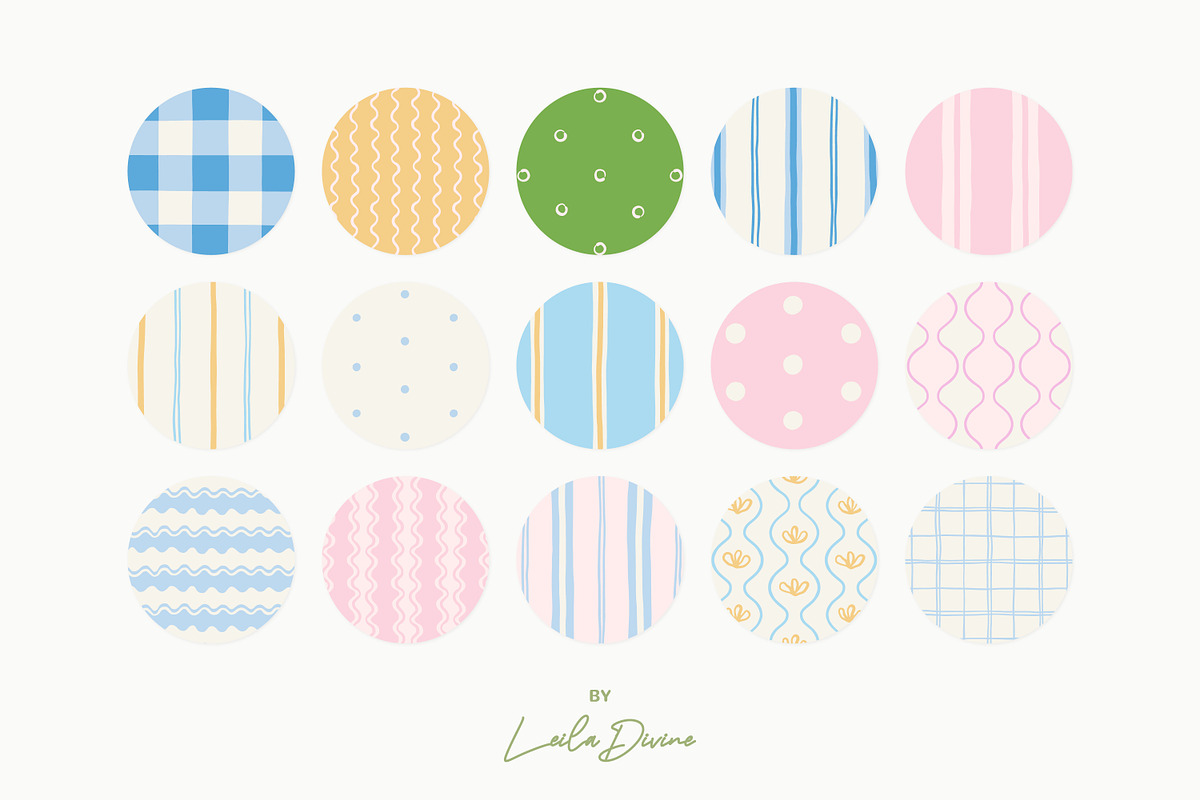 Spring Charm Clipart & Patterns, an Object Graphic by Leila Divine (Photo 13 of 17)