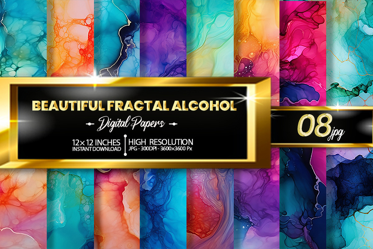 Beautiful Fractal Alcohol, a Background Graphic by Hurairagraphics (Photo 1 of 5)