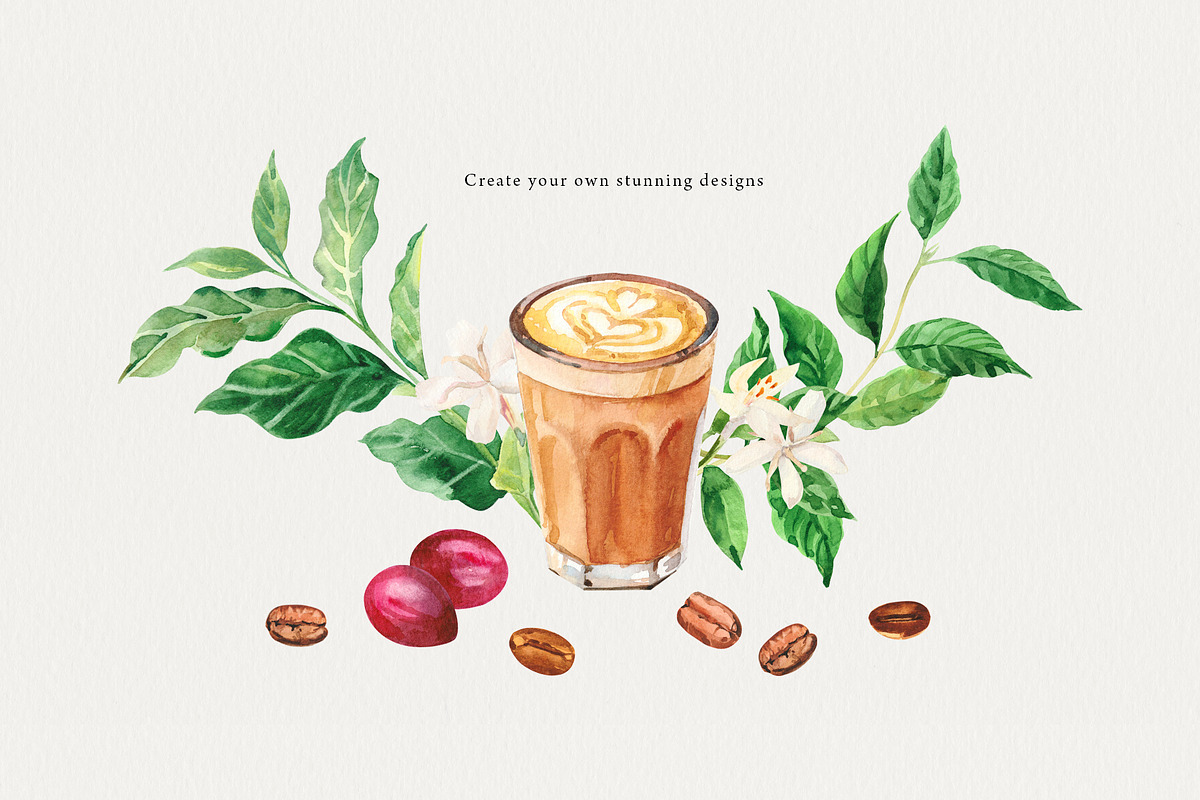 Coffee Corner watercolor, a Food Illustration by Volha Studio (Photo 5 of 11)
